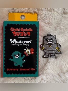 Whatever! Makes You Happy Chibi Godzilla Character Blind Box Enamel Pin CHASE
